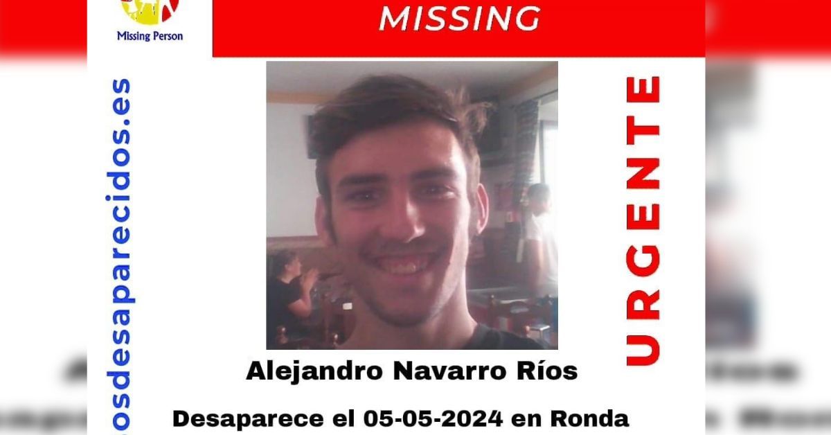 Alejandro Navarro lleva desaparecido desde el 5 de mayo.