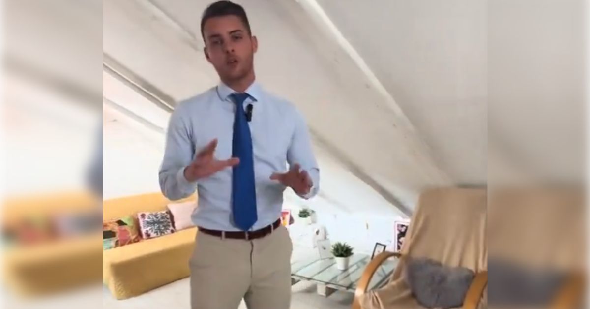 El joven de la inmobiliaria que vende un "magnífico ático" por 199.000 euros.