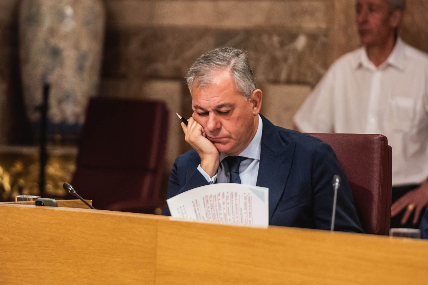 José Luis Sanz, en un pleno del Ayuntamiento de Sevilla.