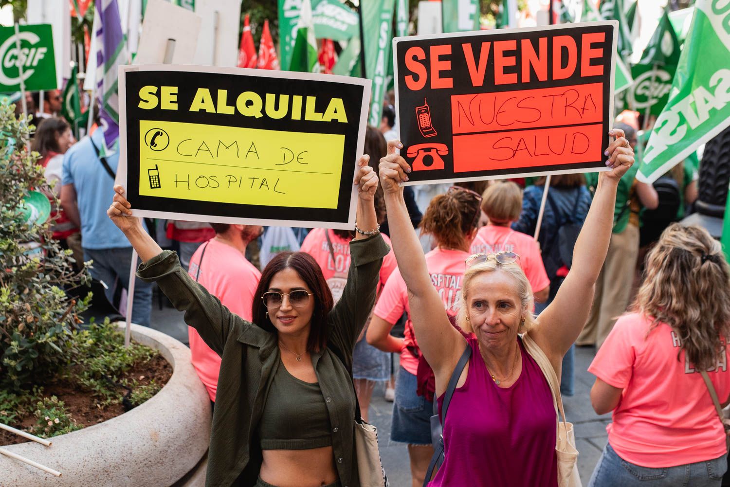 Manifestación en Sevilla contra la gestión del Servicio Andaluz de Salud, SAS, el pasado 20 de junio.