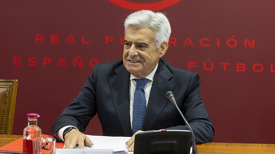 Pedro Rocha, presidente de la Federación Española de Fútbol.