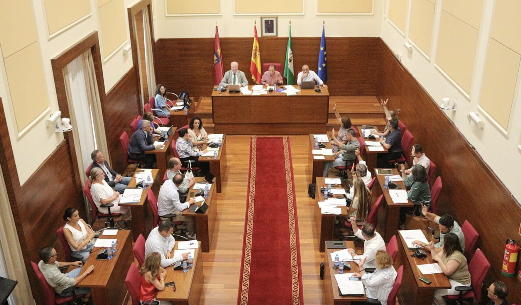 Imagen de la sesión plenaria del Ayuntamiento de Chiclana. 