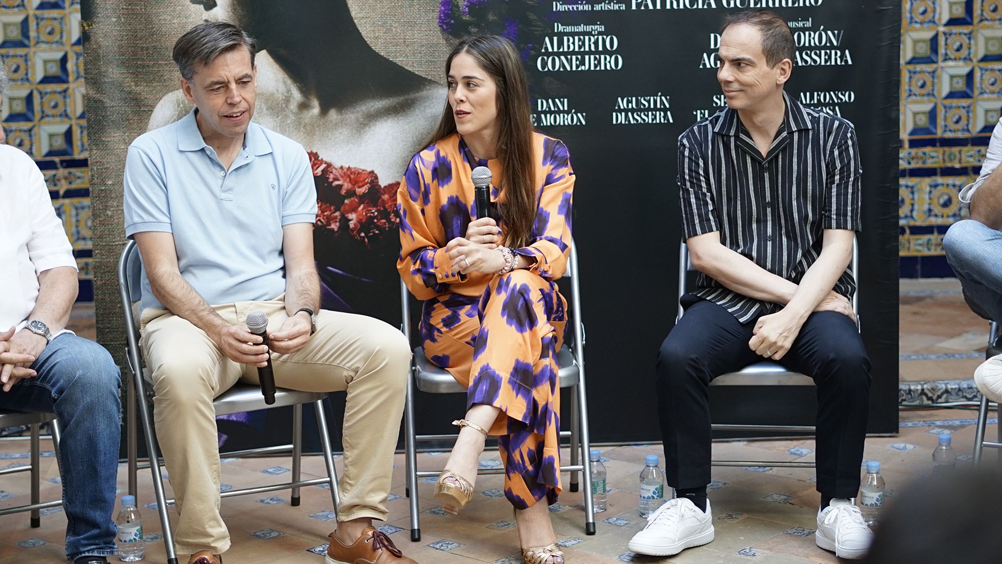 Patricia Guerero, Cristobal Ortega y Alberto Conejero, esta mañana en el Instituto Andaluz de Flamenco.
