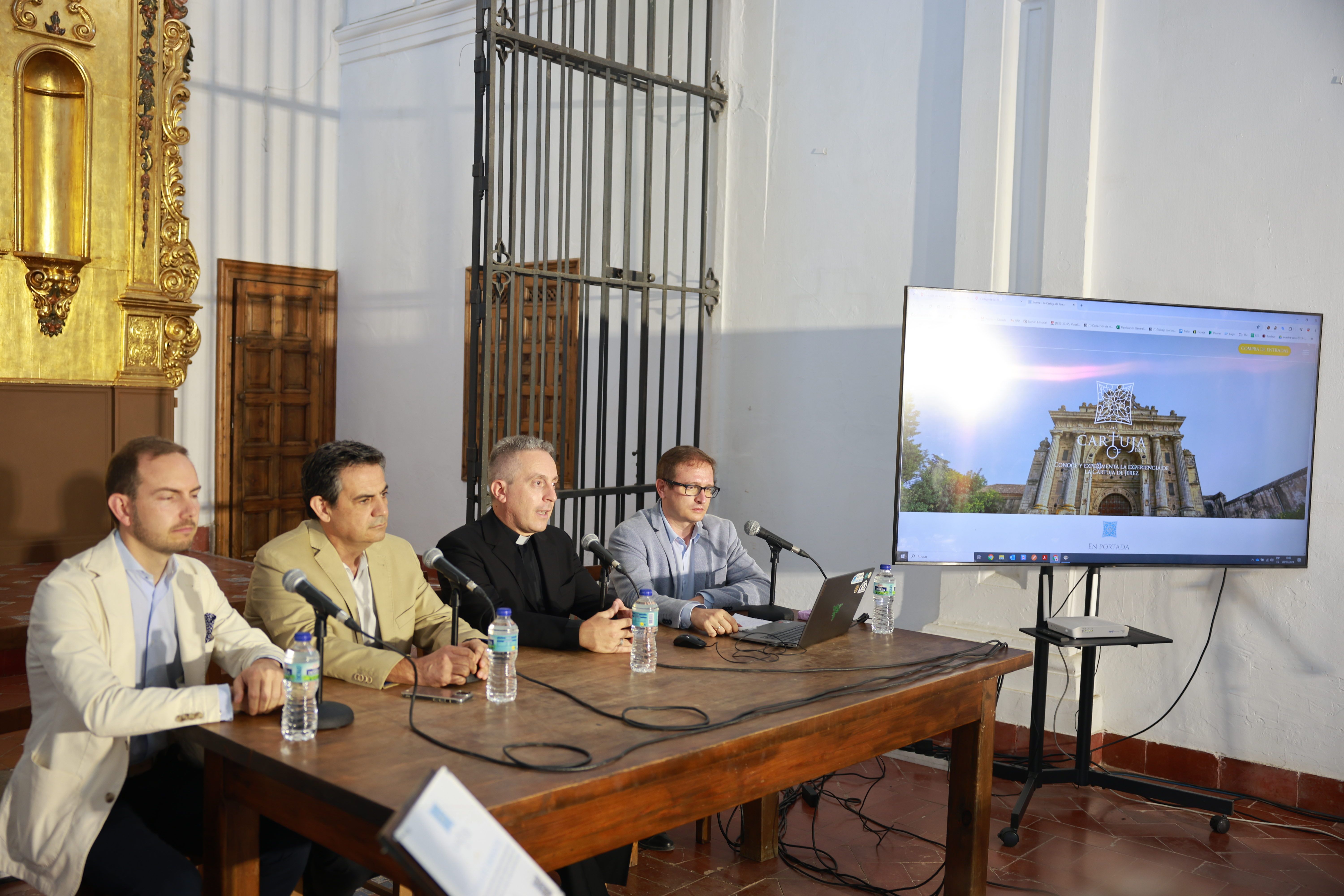 La rueda de prensa en la que se ha informado de la vuelta de monjas a La Cartuja de Jerez.