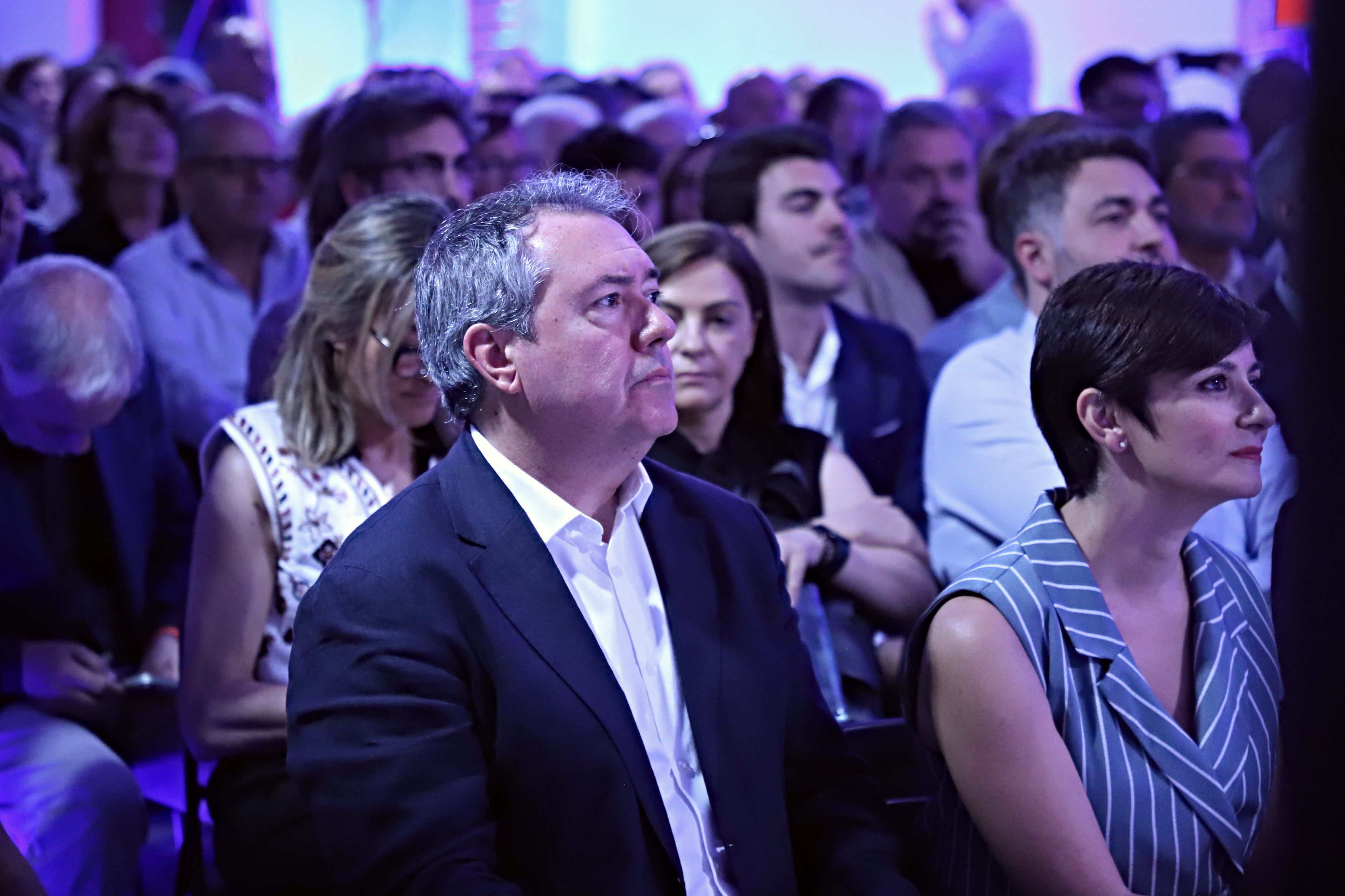 Juan Espadas en el acto del PSOE de este miércoles.