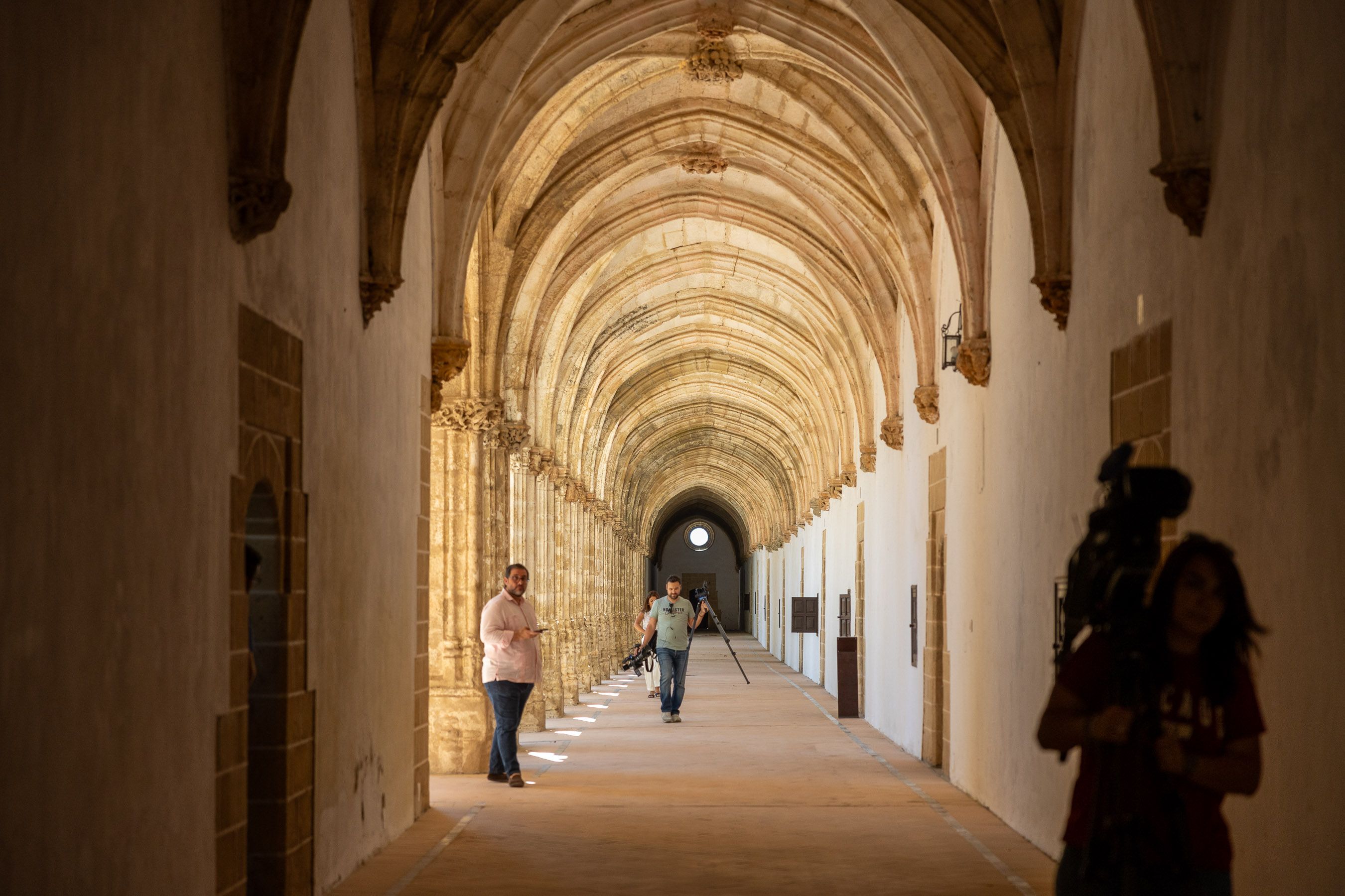 Visita de la prensa al Monasterio de la Cartuja hace unos meses, antes de su apertura al público.