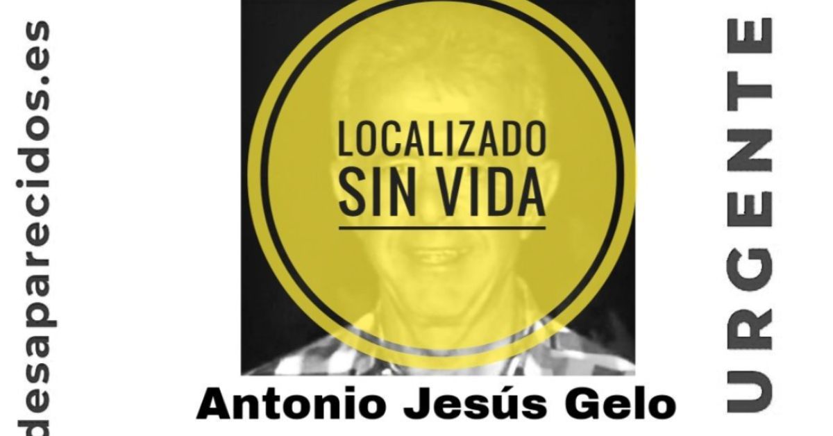 Antonio Jesús ha sido encontrado sin vida tras su desaparición.