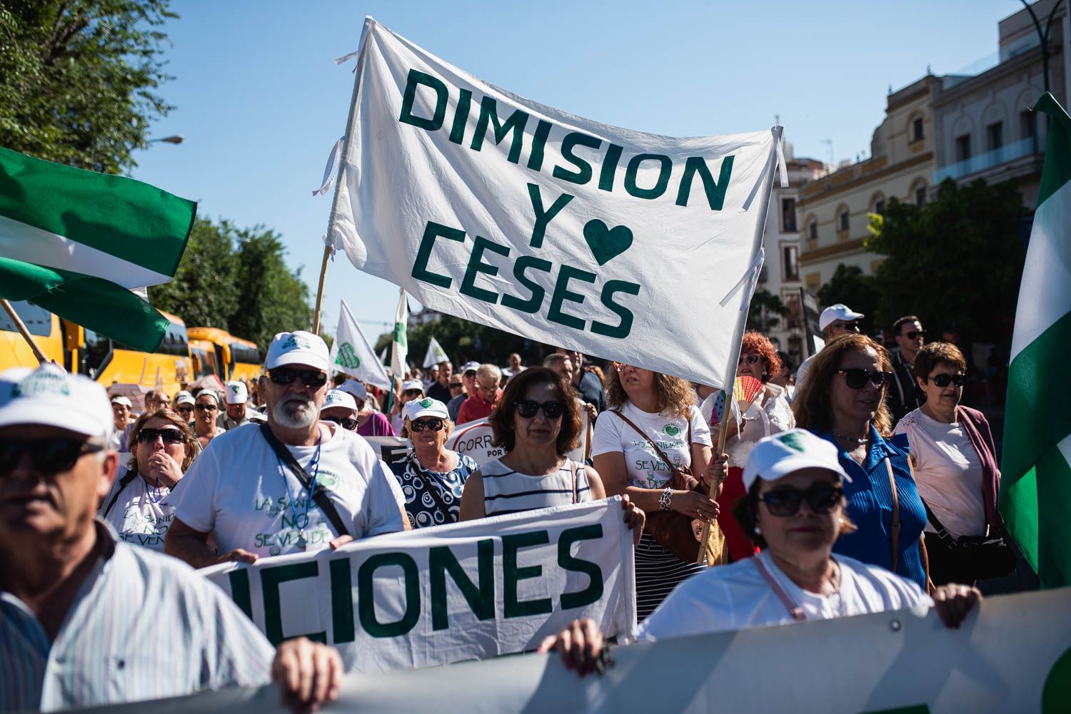 Manifestación por la sanidad pública de la Campiña y la Sierra Sur de Sevilla.