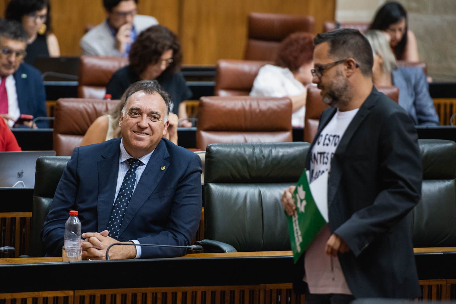 Arturo Bernal junto a José Ignacio García en el pasado debate sobre la tasa turística.