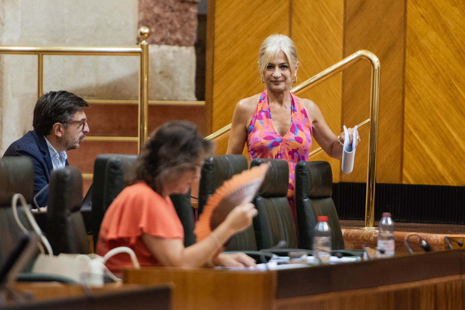 Patricia del Pozo, consejera de Desarrollo Educativo y Formación Profesional, en el Parlamento andaluz.