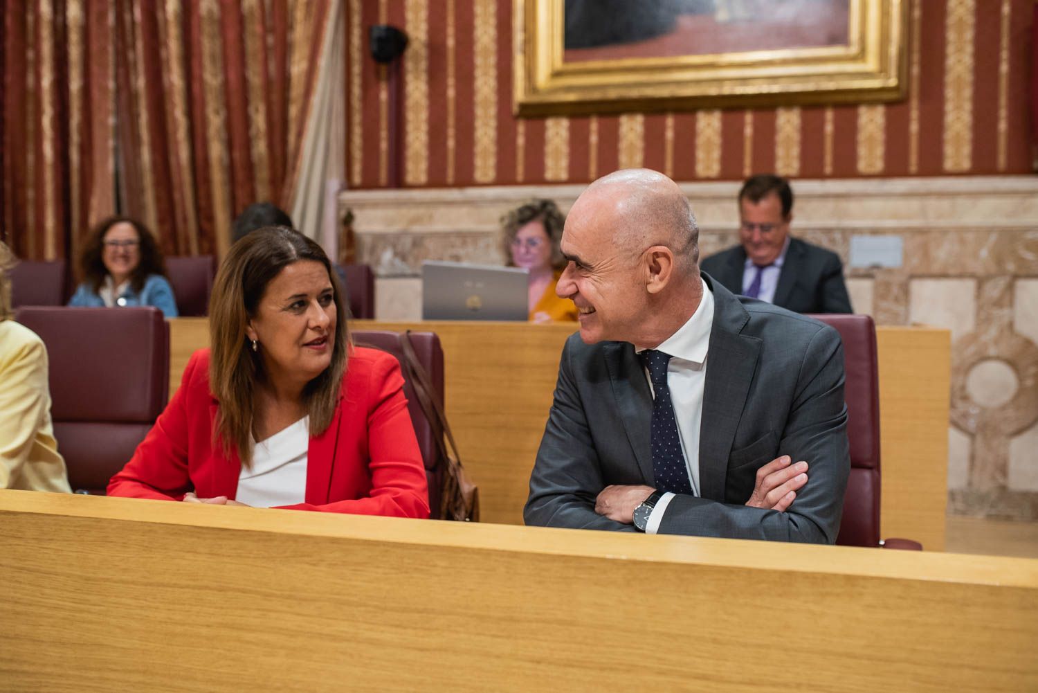 Muñoz y Gaya en un pleno del Ayuntamiento de Sevilla.