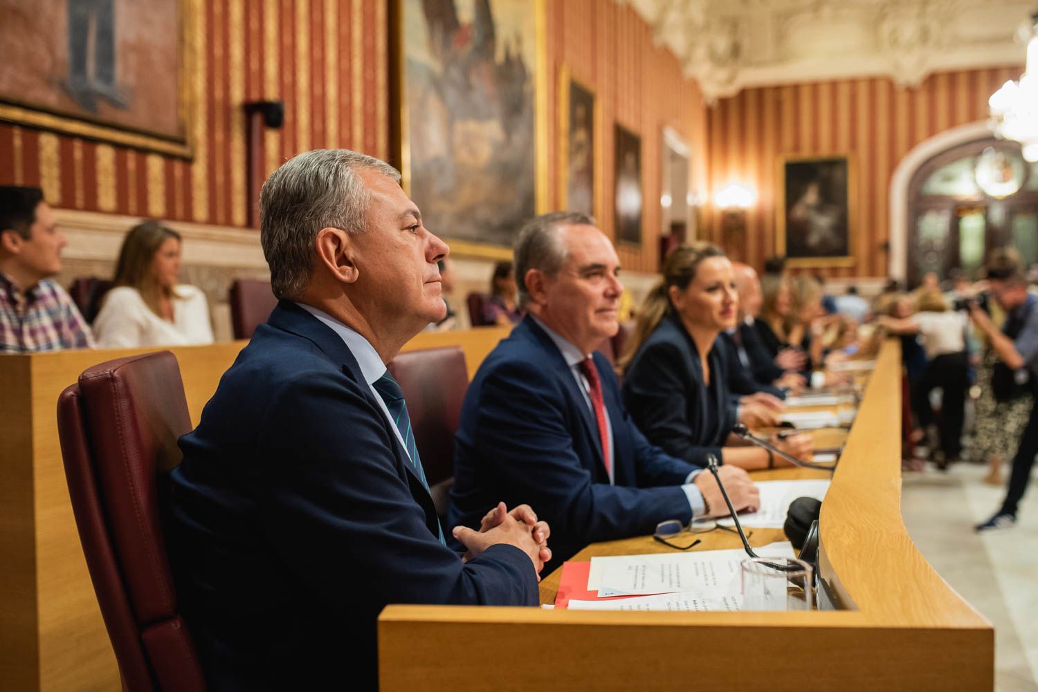 El alcalde, José Luis Sanz, en un pleno del Ayuntamiento de Sevilla.