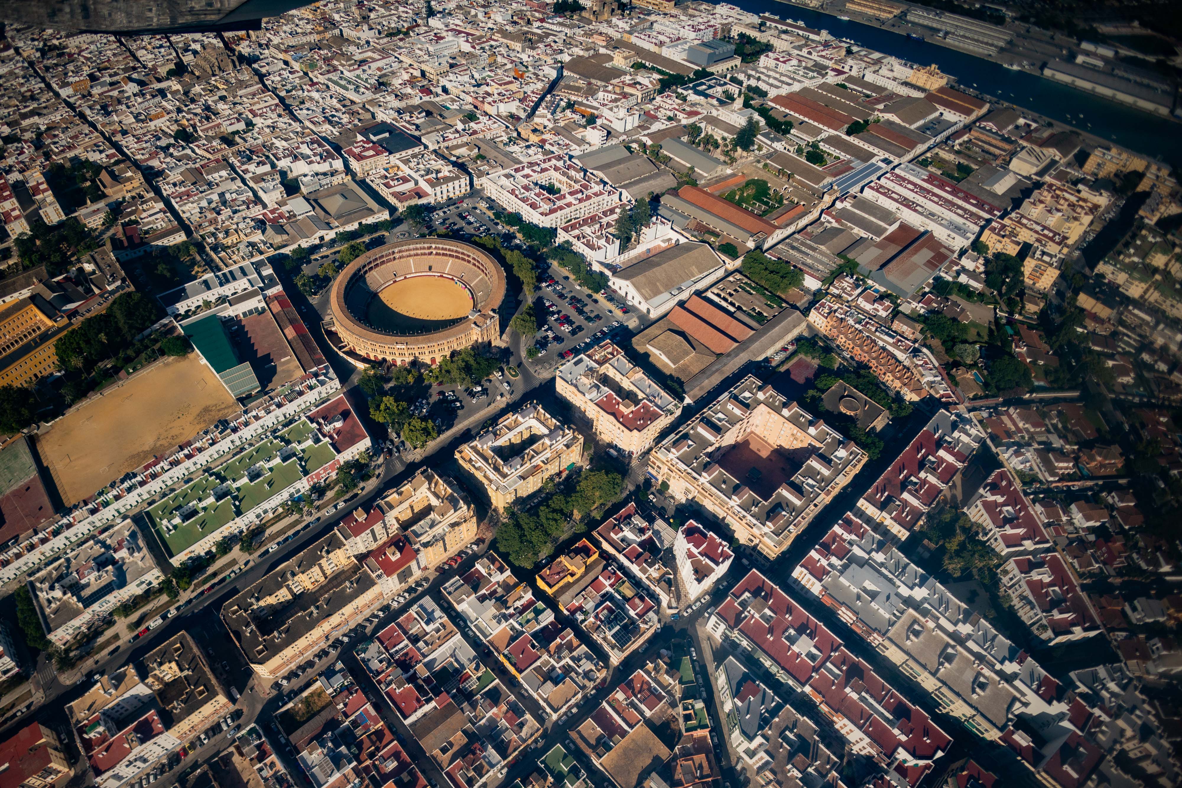 Entorno de la plaza de Toros de El Puerto.