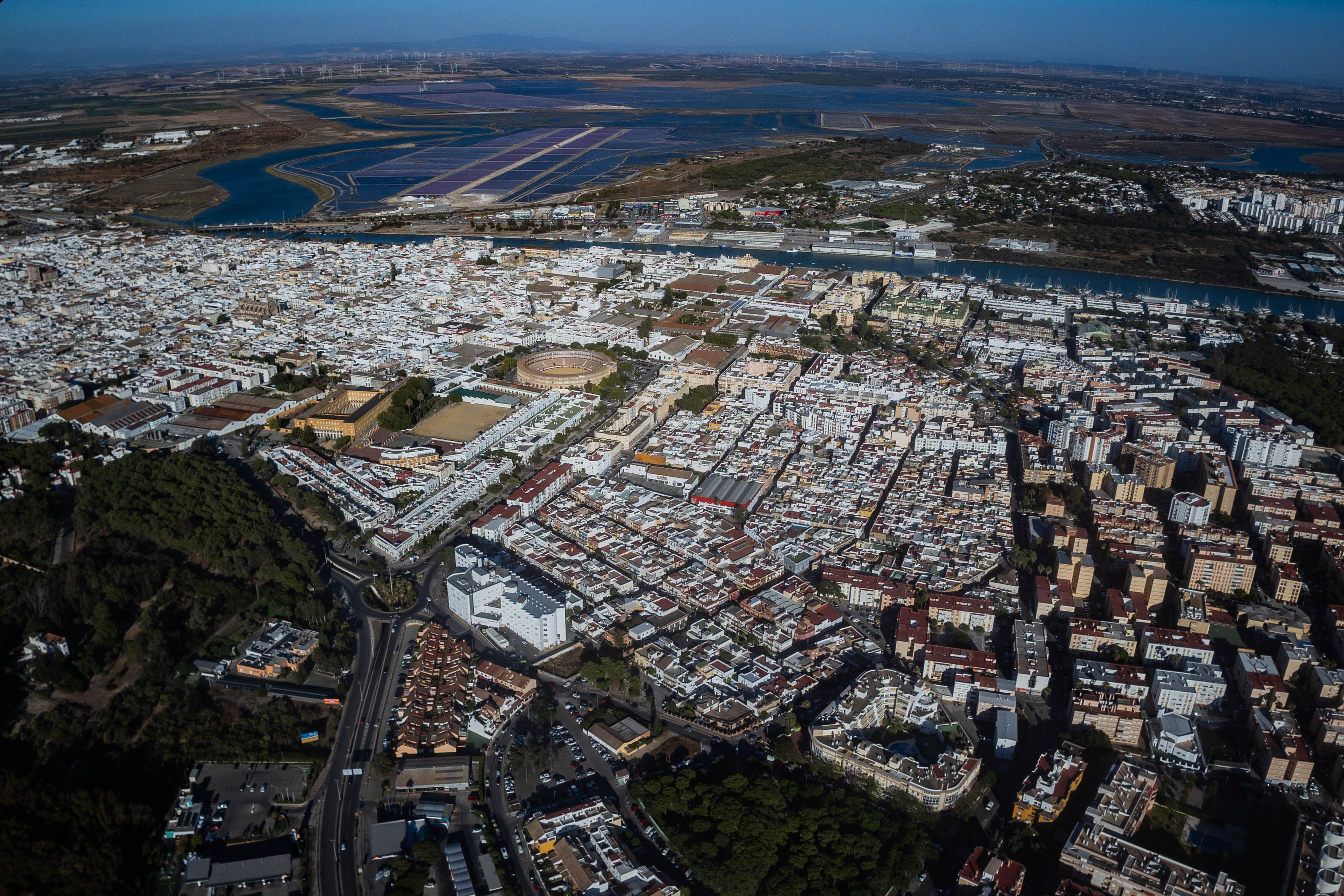 Una imagen aérea de El Puerto de Santa María.