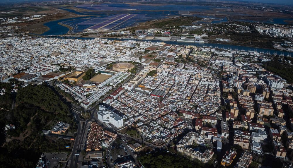 Una imagen aérea de El Puerto de Santa María.