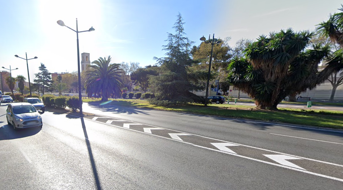 La avenida del Cid, en Valencia, donde se ha producido la detención del presunto asesino.