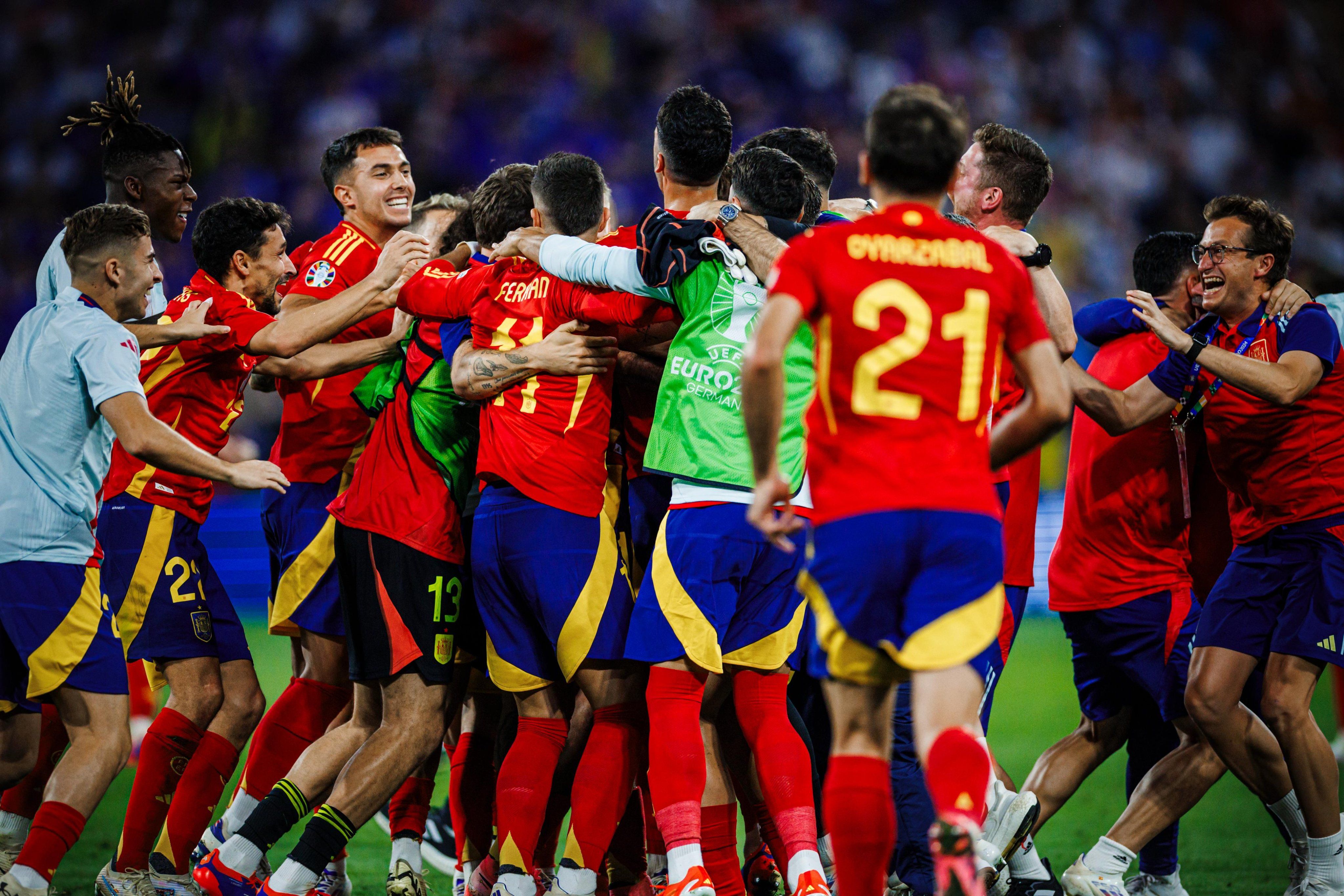 Un momento del último partido disputado por la Selección Española Masculina de Fútbol.