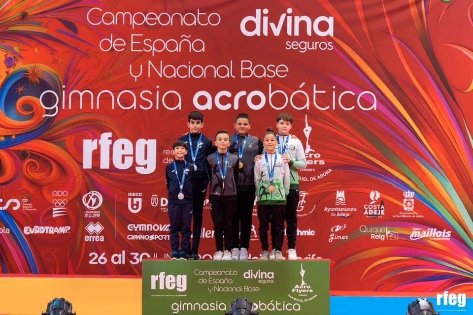 Medalla de oro para dos jerezanos en el Campeonato de España y Nacional Base de Gimnasia Acrobática.