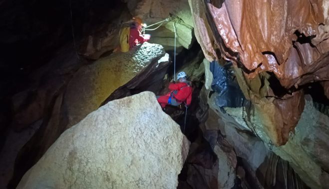 Alberto, en pleno descenso.