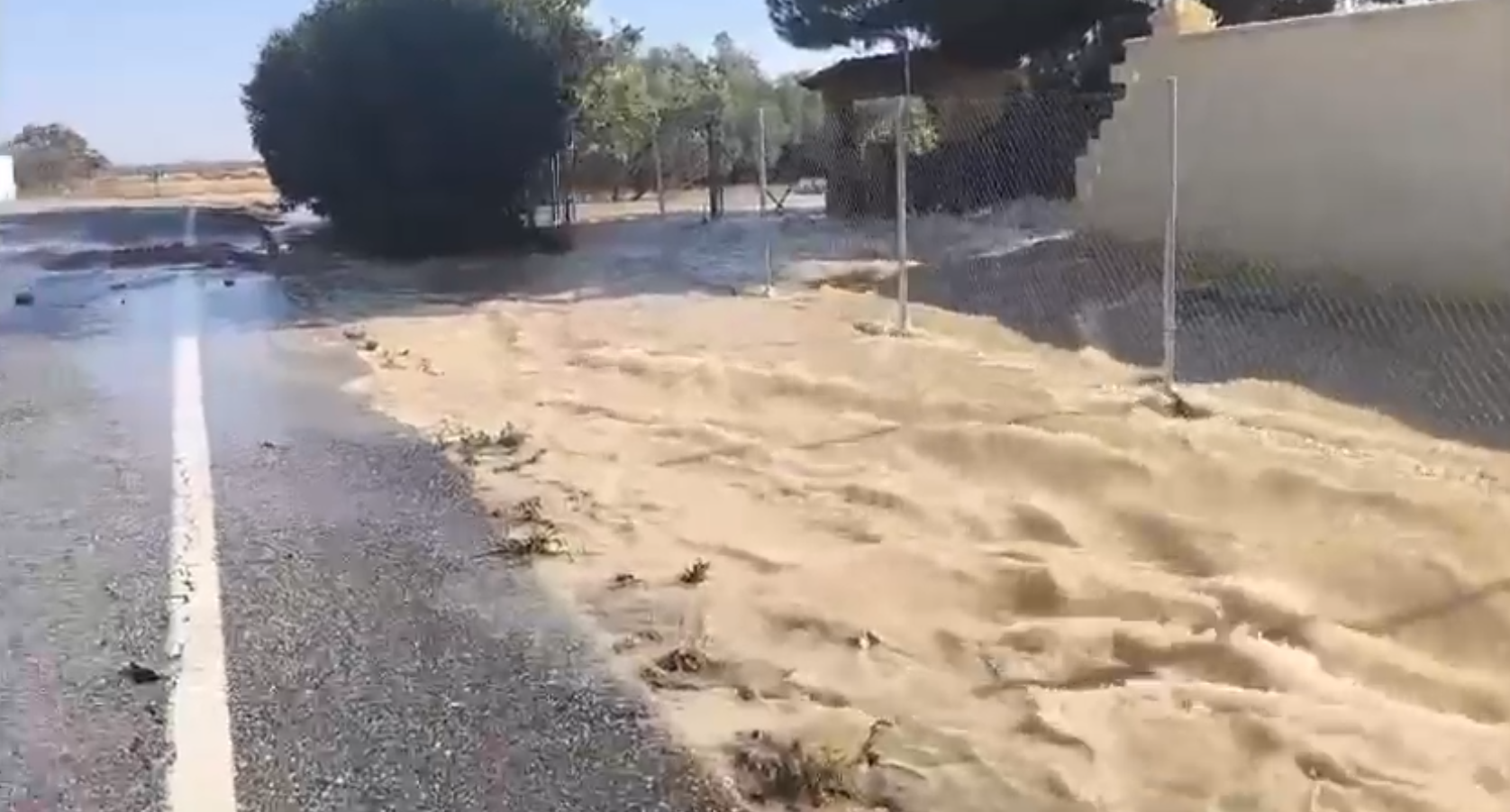 La riada de agua en Carmona, como si fuera una inundación.