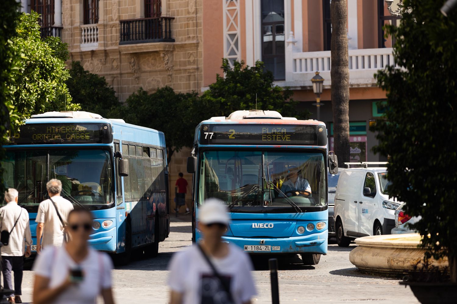 Un autobús en Jerez en una fotografía de archivo.