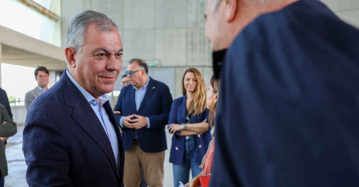 José Luis Sanz, en una visita reciente al estadio de La Cartuja. 