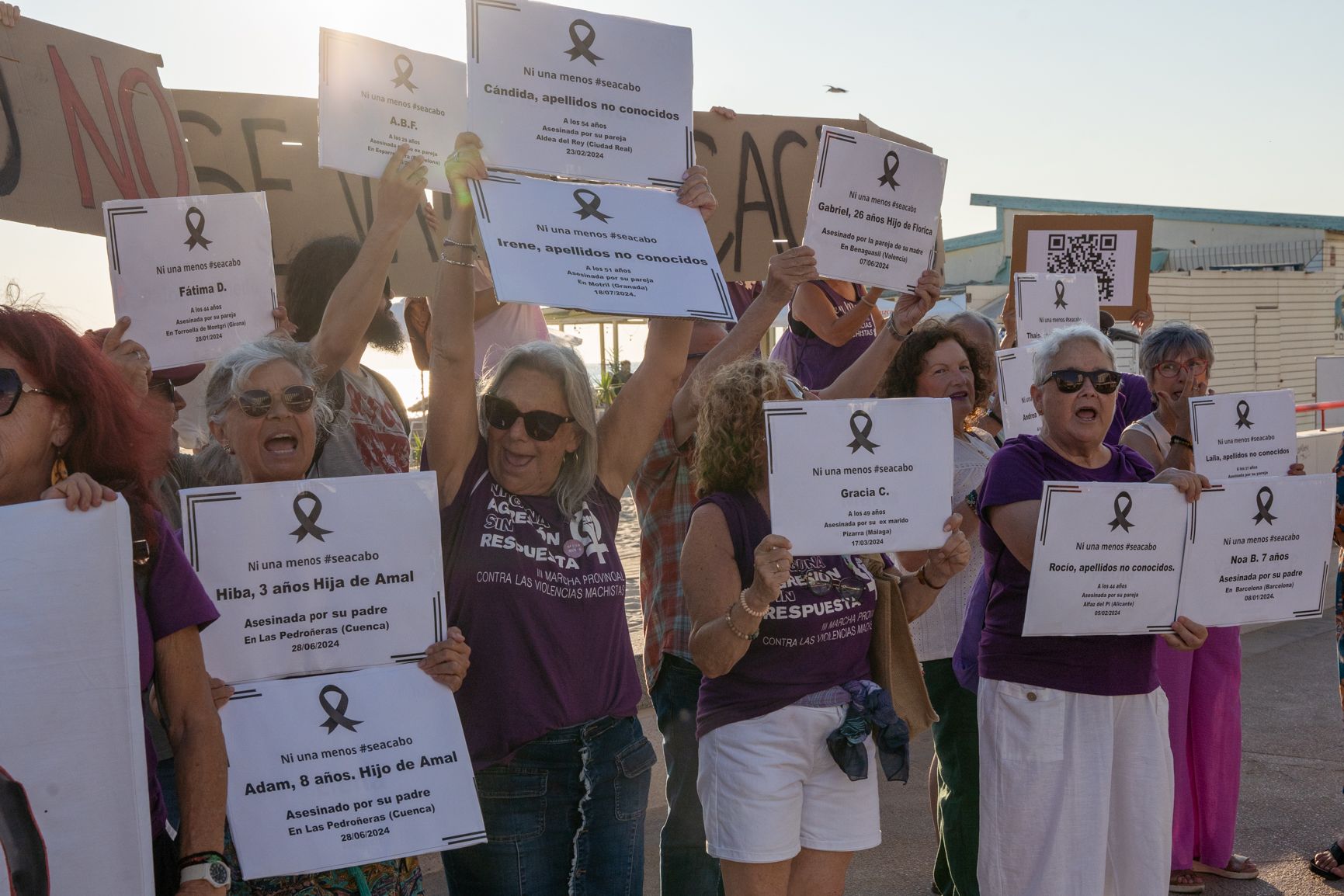 Marcha performance contra la violencia machista en Cádiz, en una edición pasada.