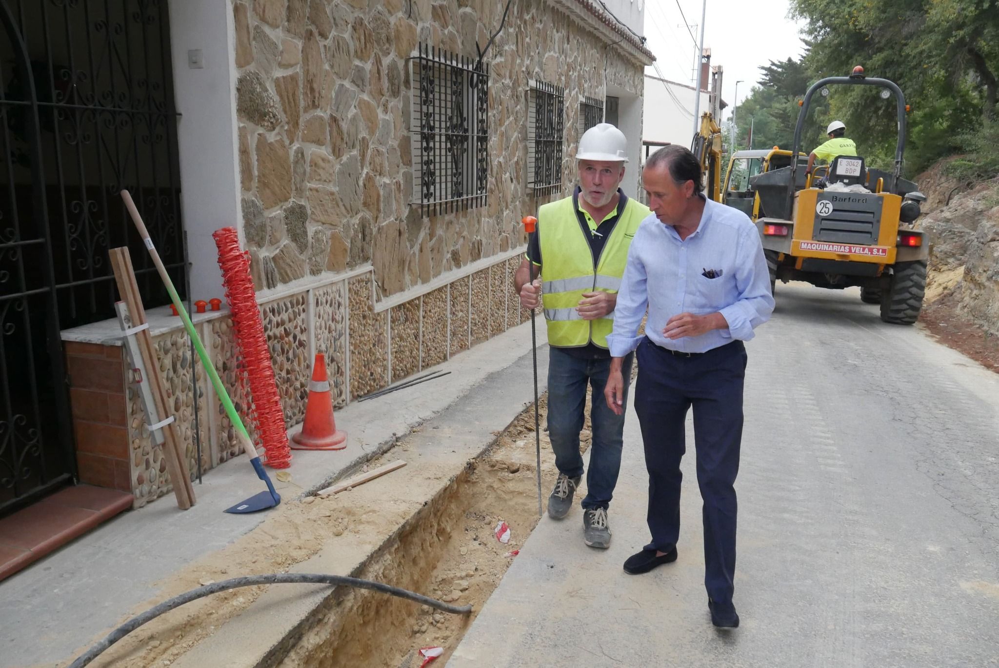 Obras en el callejón de la Peligra, en Chiclana.