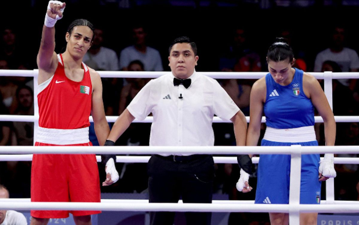 La boxeadora italiana Carini se retiró de su pelea contra la argelina Imane Khelif. RTVE