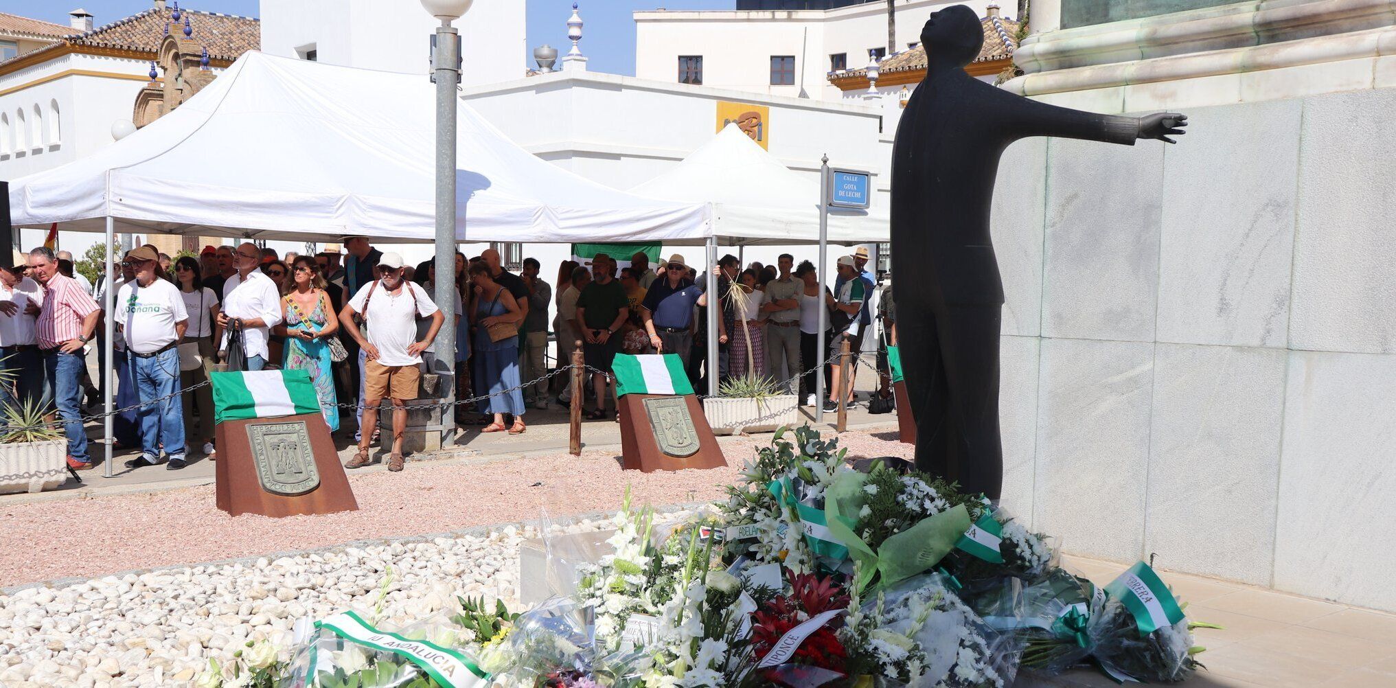 Un acto por Blas Infante, en Sevilla, en una imagen de Iniciativa del Pueblo Andaluz.