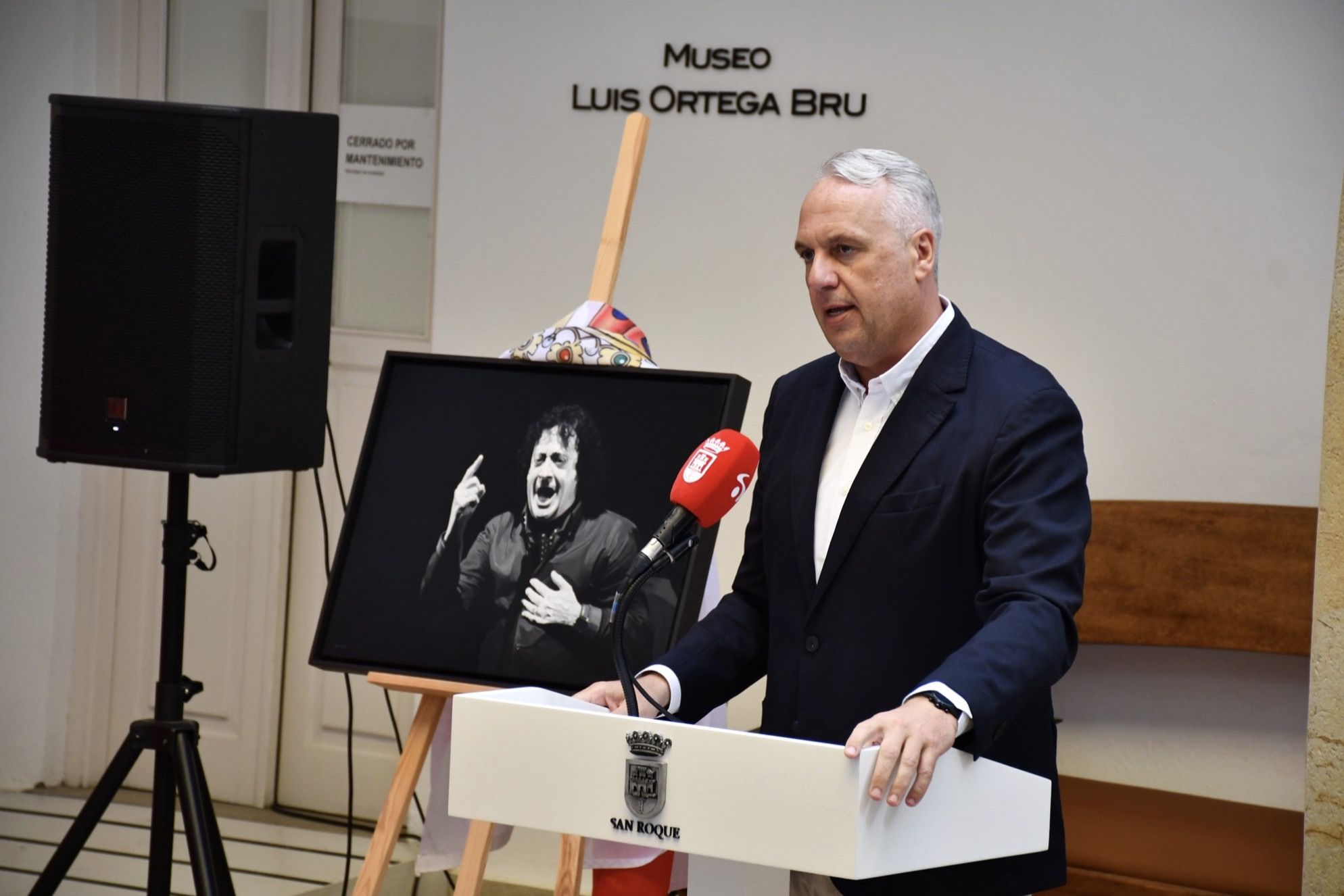 Juan Carlos Ruiz Boix, alcalde de San Roque, durante su intervención.