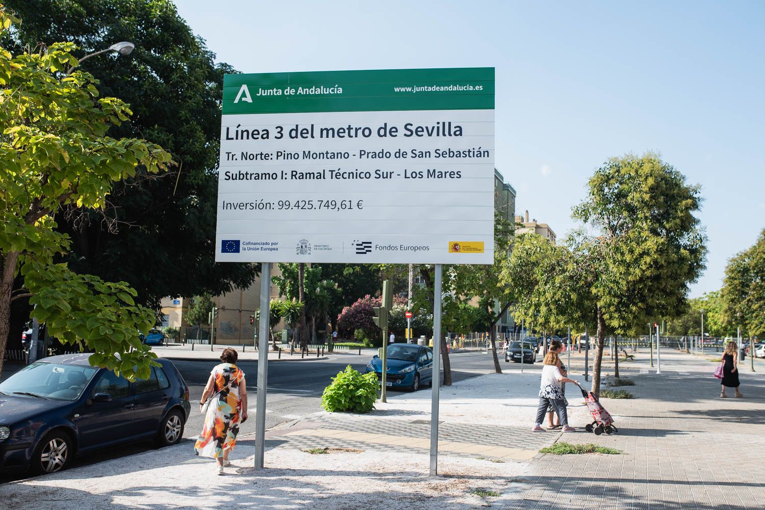 Las obras de la línea 3 de Metro de Sevilla.