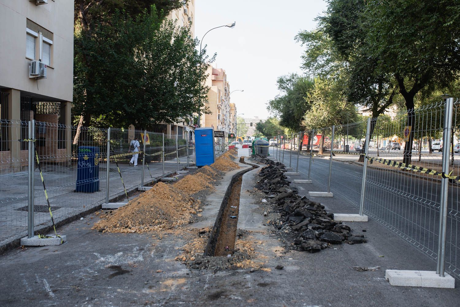 Así avanzan las obras de la línea 3 de Metro de Sevilla en Pino Montano en una fotografía de semanas atrás.