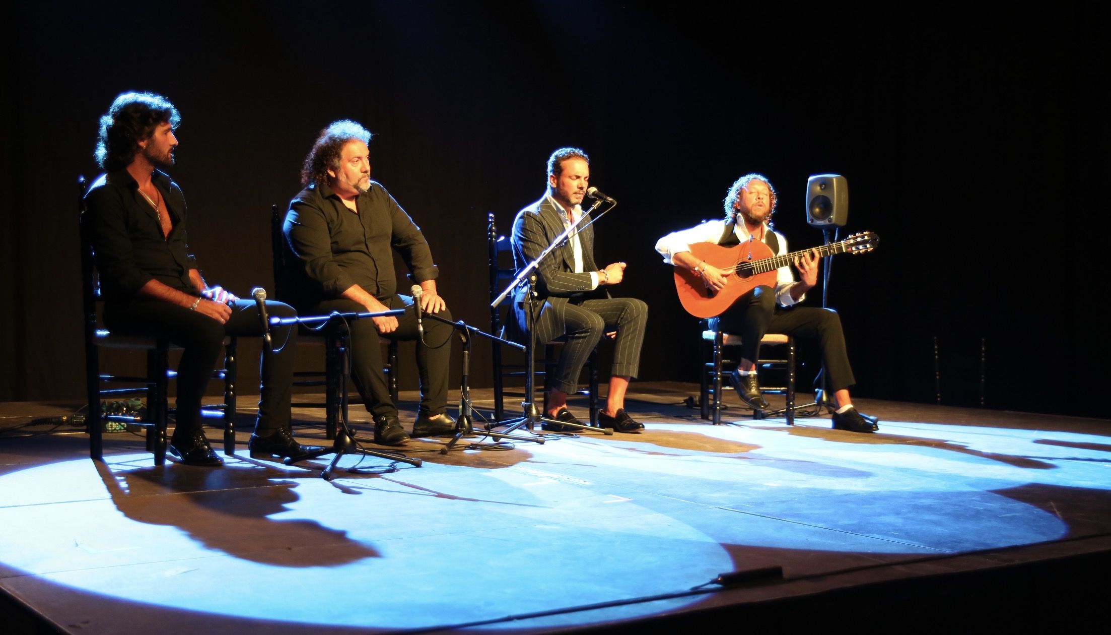 Jesús Méndez, junto a Pepe del Morao, Diego Montoya y Carlos Grilo, abre la undécima edición de Flamenco On Fire 2024 en las Ruinas de San Pedro de Viana.