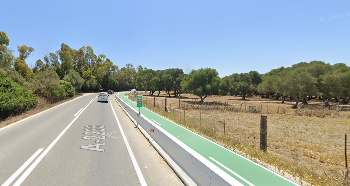 Carretera donde ha tenido lugar el accidente.