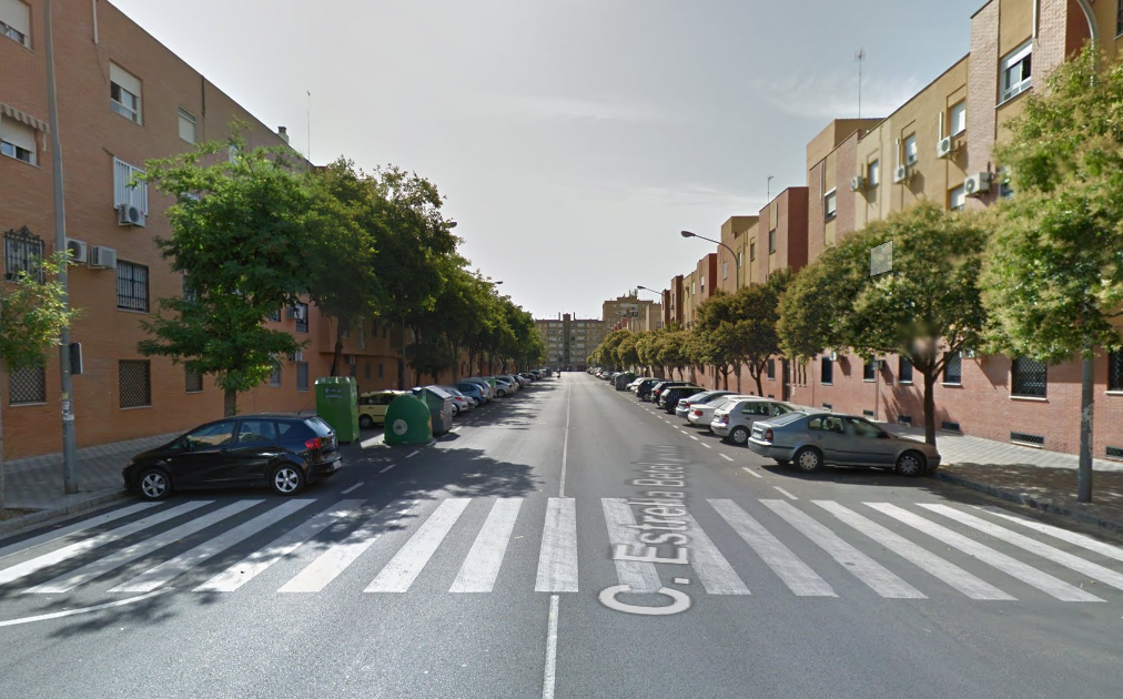 La calle Estrella Betelgeuse, en Sevilla, donde ha ocurrido el suceso, en una imagen de Google Maps.