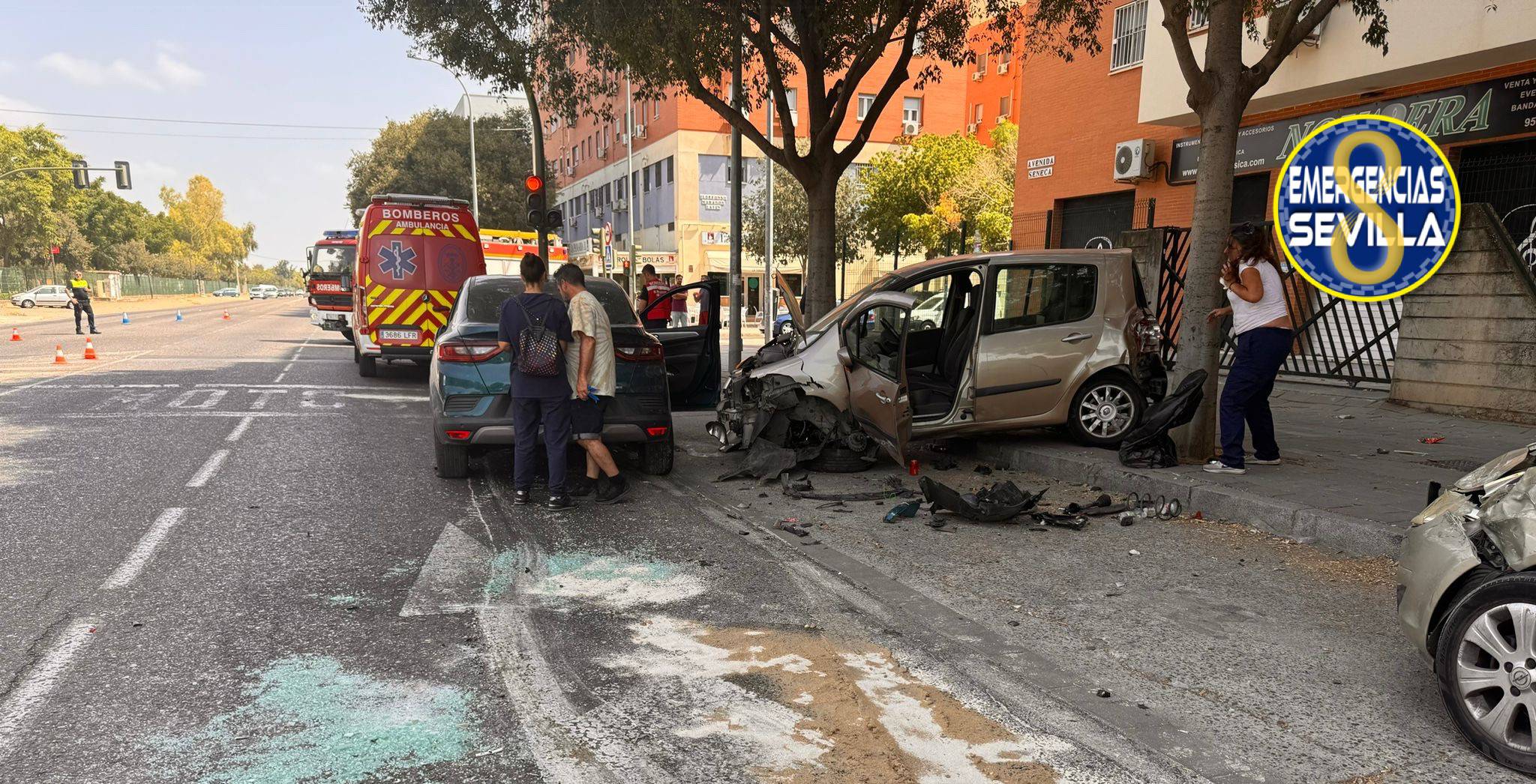 Imagen del siniestro compartida por Emergencias Sevilla.