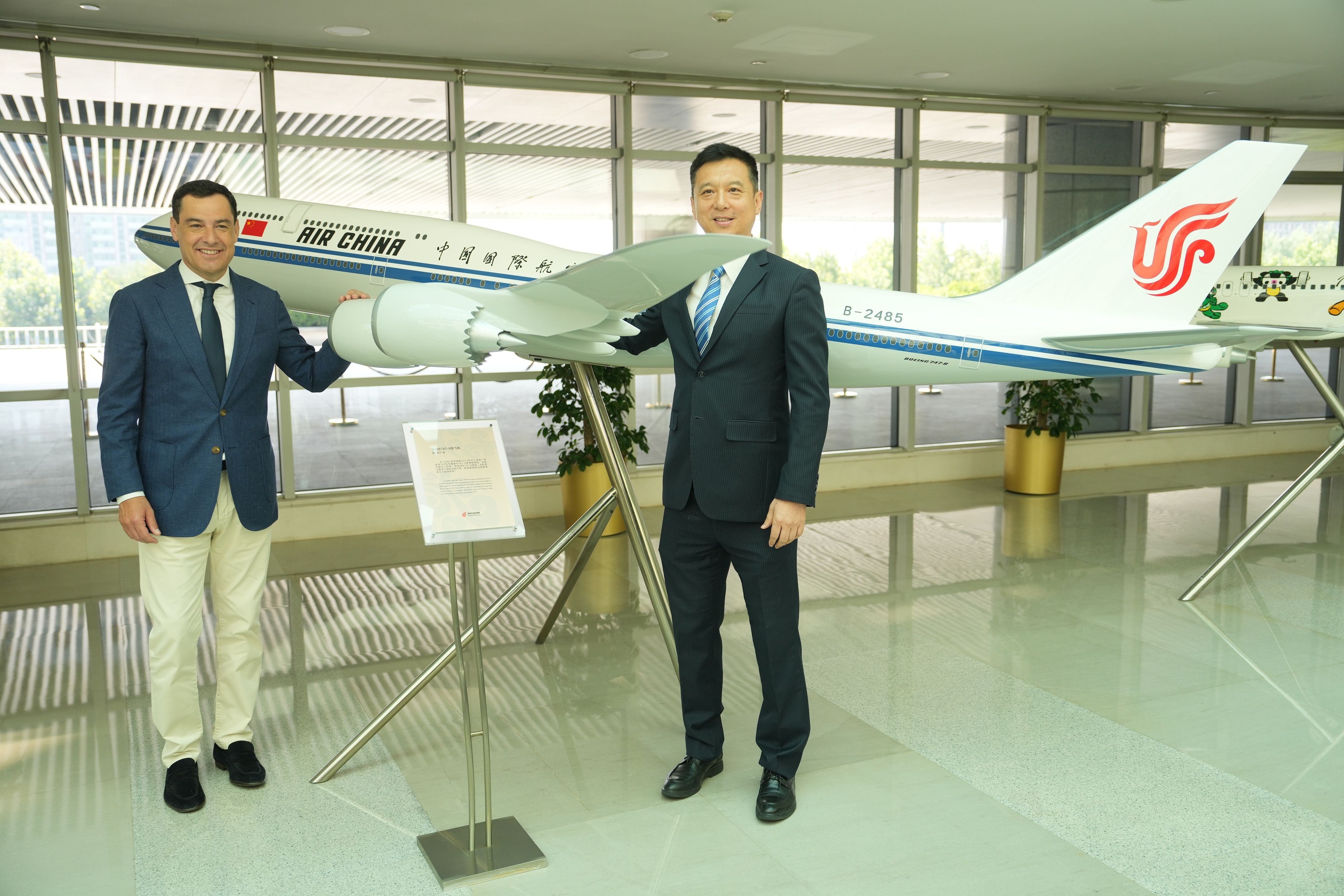 Juanma Moreno tras su reunión con Air China.