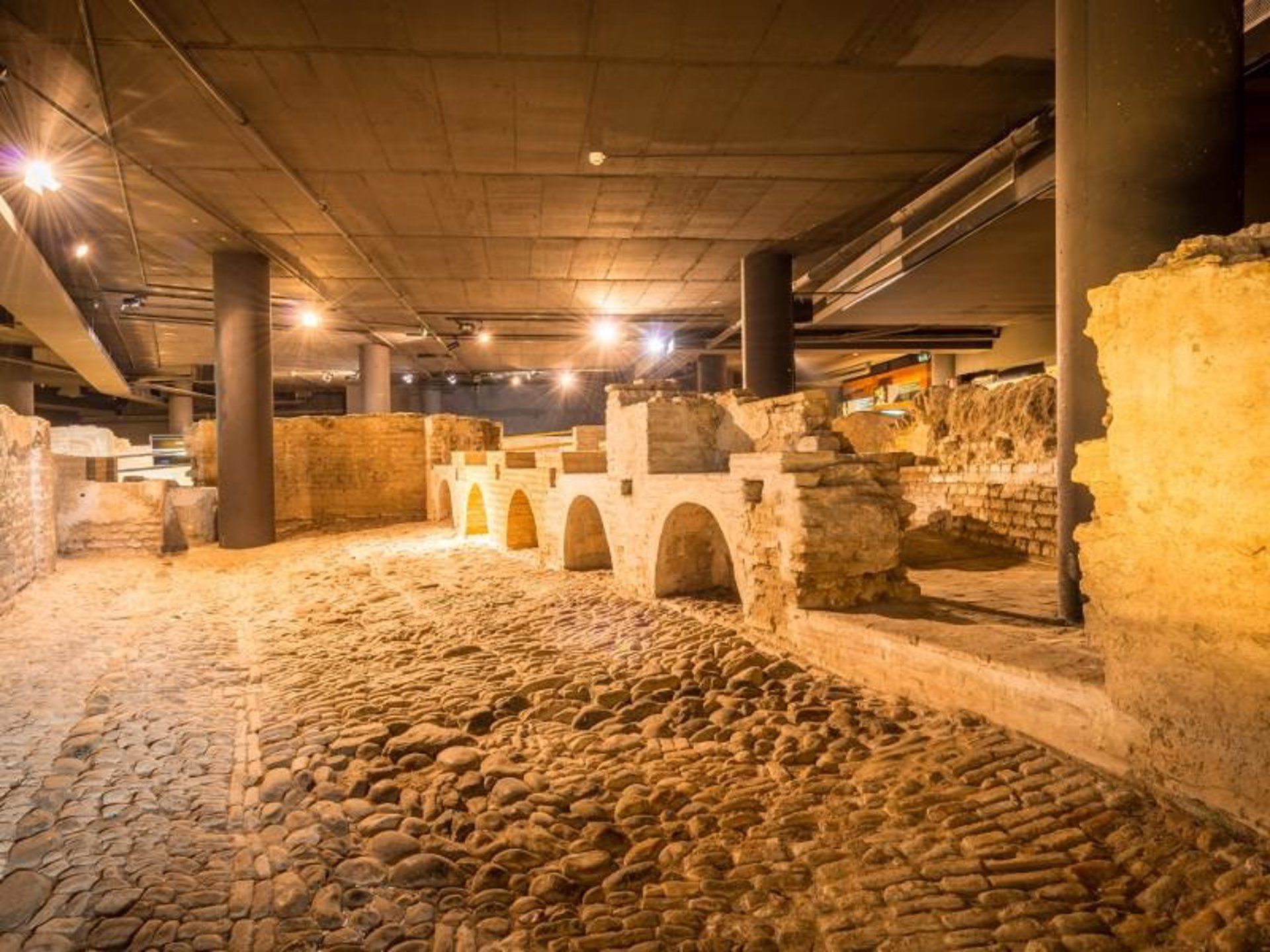 Cripta arqueológica del Castillo de San Jorge, en Sevilla.