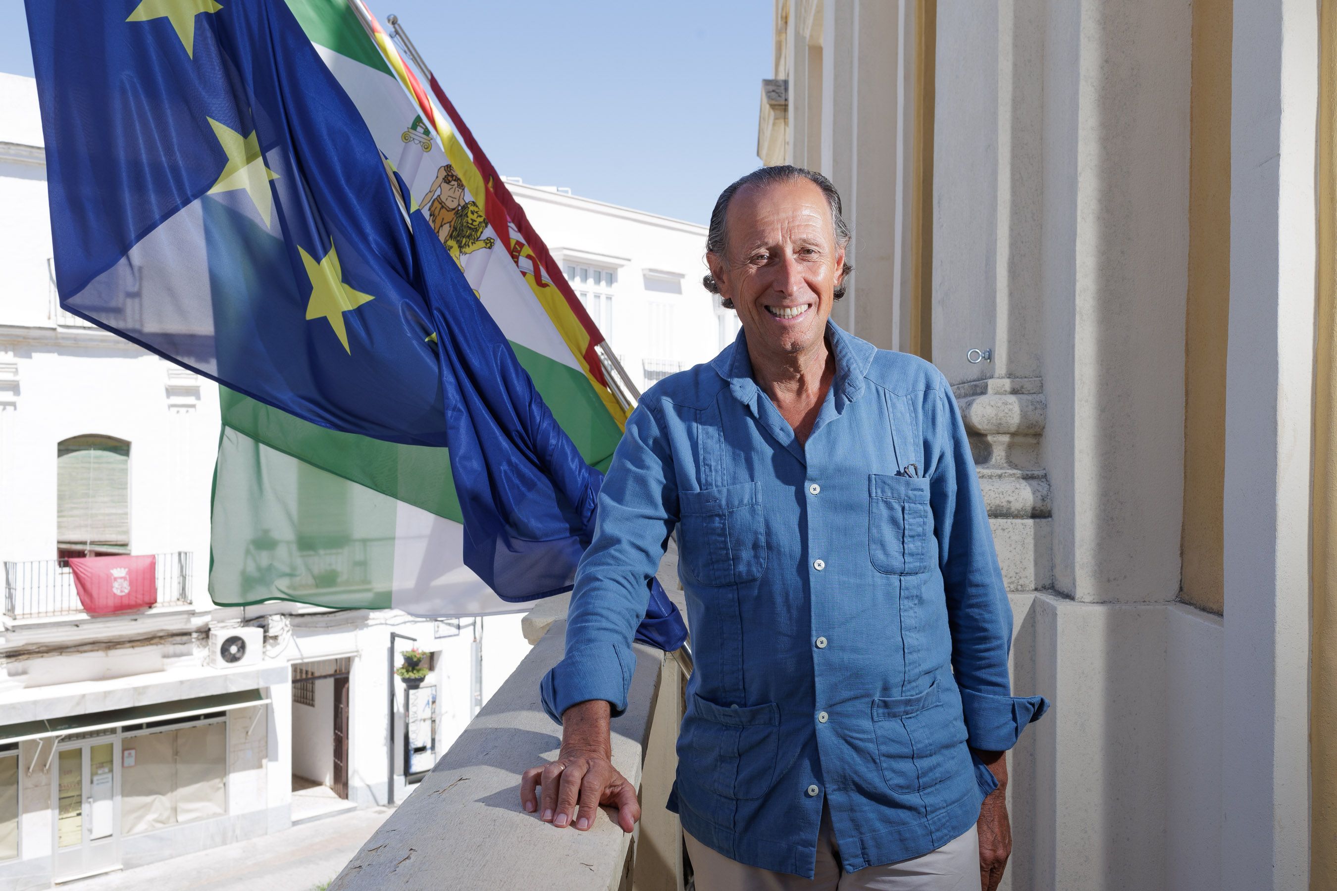 Jose María Román, durante una entrevista en el Ayuntamiento de Chiclana.