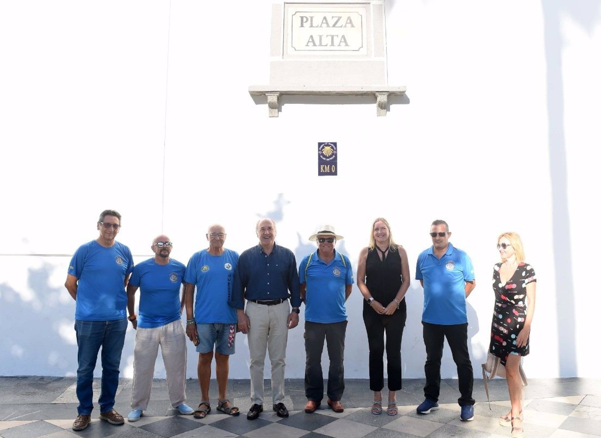 El alcalde de Algeciras, José Ignacio Landaluce, inaugura el nuevo 'kilómetro cero' del Camino del Estrecho