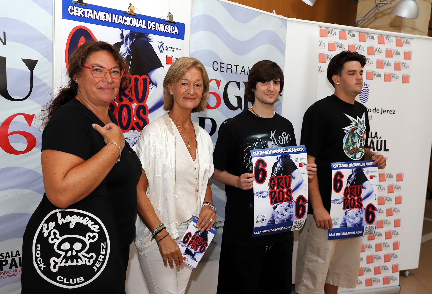 Presentación del certamen '6 grupos 6' en el Ayuntamiento de Jerez hace un par de meses.