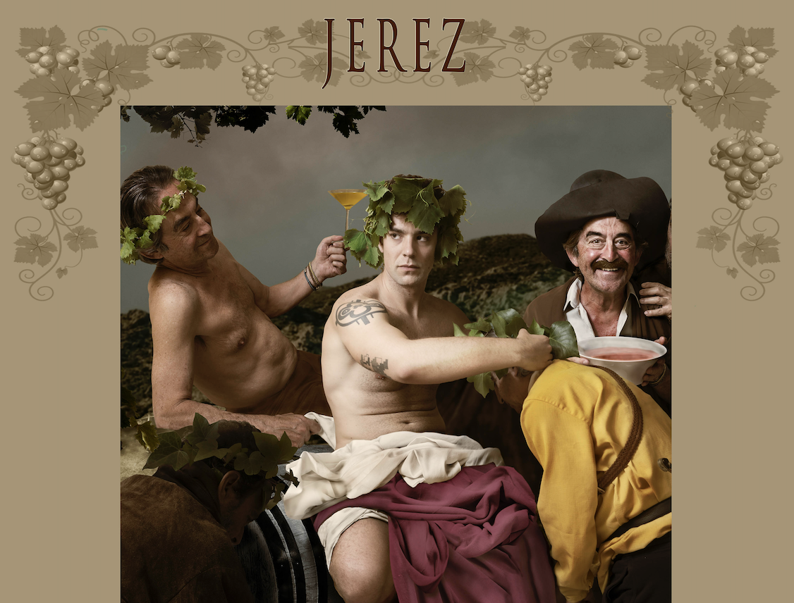 'In vino veritas', exposición en Jerez. Interpretación fotográfica de 'Los Borrachos' de Velázquez por Tercero Efe.