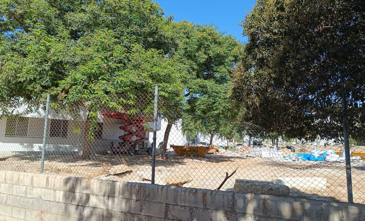 El CEIP Elio Antonio de Nebrija, un colegio de Jerez en obras a pocos días del inicio del curso.