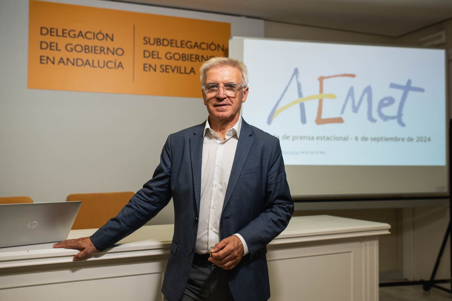 Juan de Dios del Pino, delegado de la Aemet en Andalucía, para la entrevista.