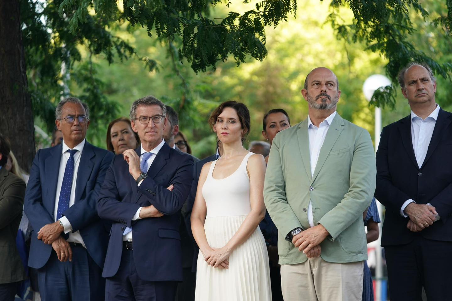 Isabel Díaz Ayuso junto a Feijóo, en un acto reciente.