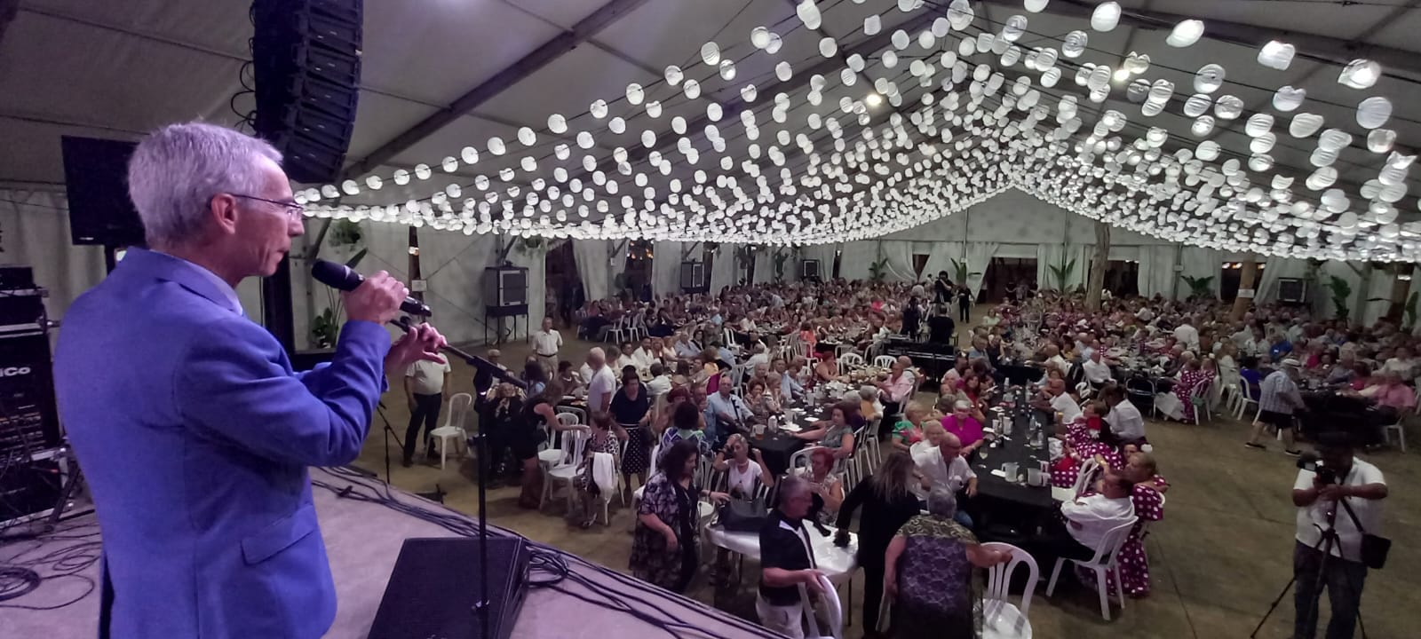 Curro Jiménez, alcalde de Utrera, en la Feria de la localidad.