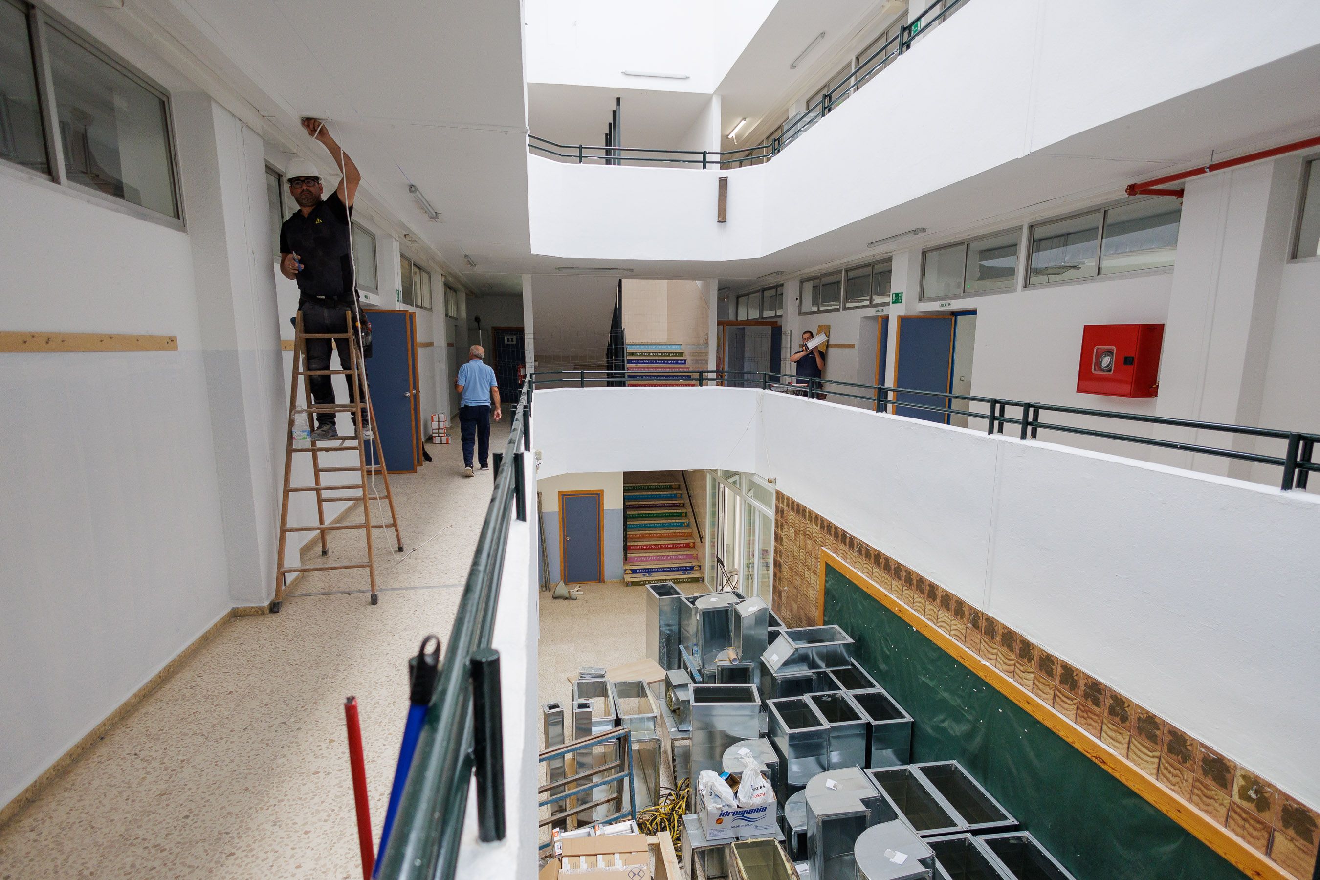 Las obras en CEIP Tartessos de Jerez, la pasada semana.