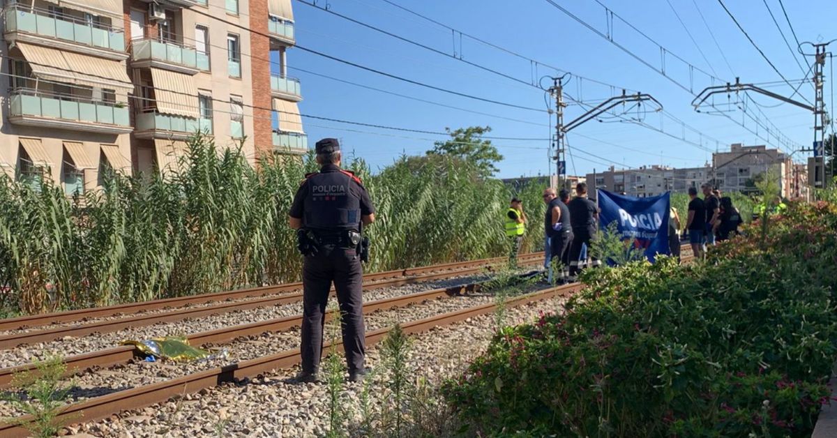 Lugar donde ha ocurrido el trágico atropello de un tren a una joven.