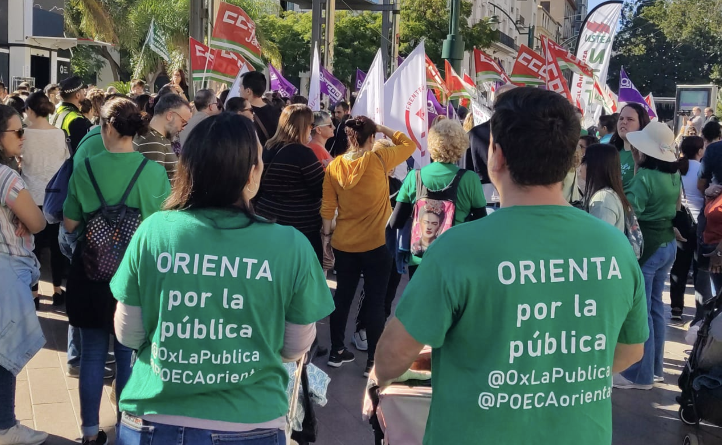 Una movilización de Orienta por la pública. Los orientadores anuncian "acciones urgentes".